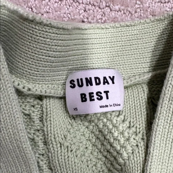 Sunday Best Airtzia  Mint Green Knit Top - Picture 2 of 7